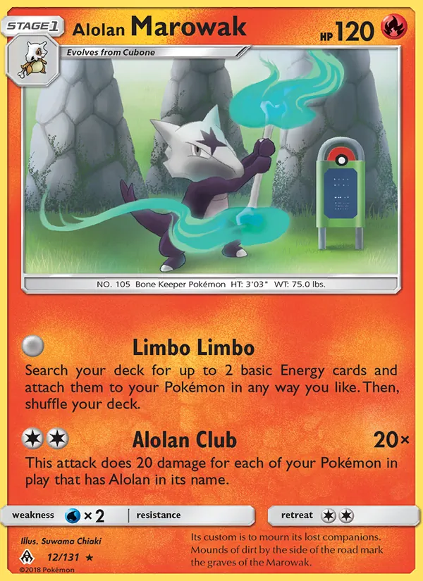 Alolan Marowak - Forbidden Light Pokemon Card