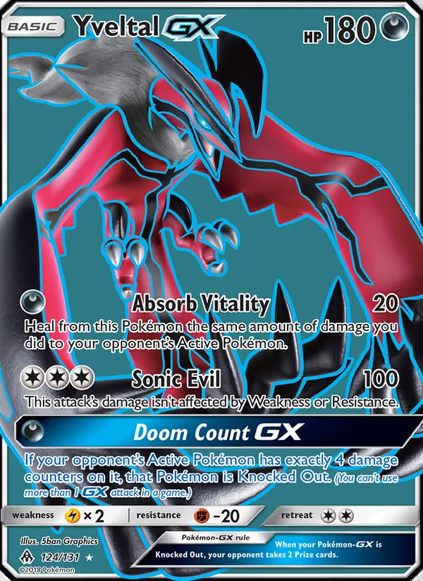 Yveltal GX - Forbidden Light Pokemon Card