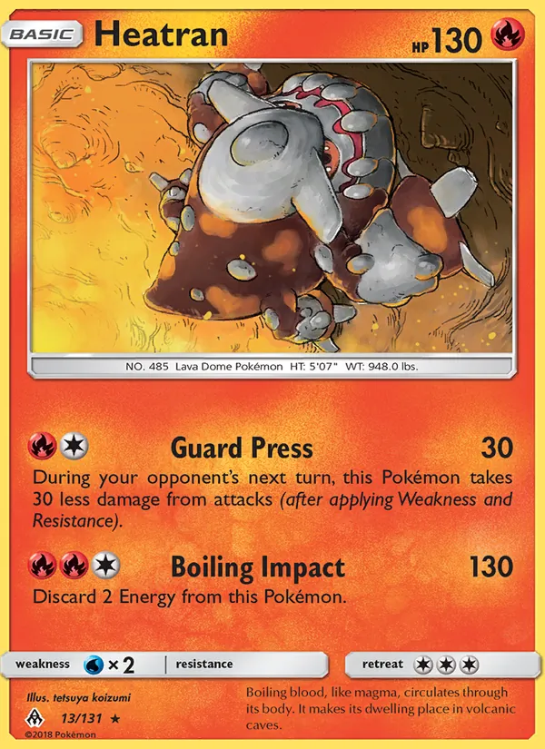Heatran - Forbidden Light Pokemon Card