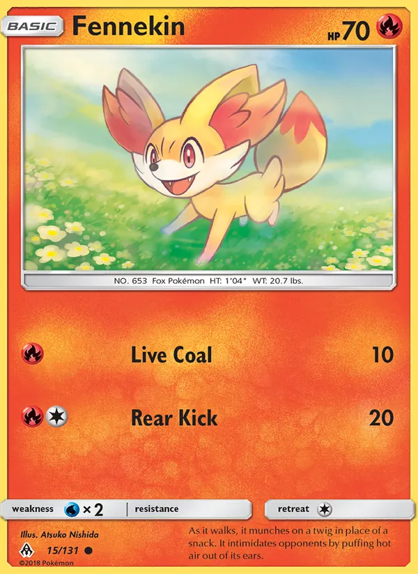 Fennekin - Forbidden Light Pokemon Card