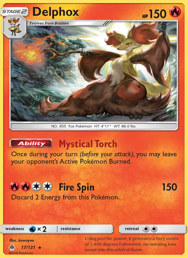 Delphox - Forbidden Light Pokemon Card