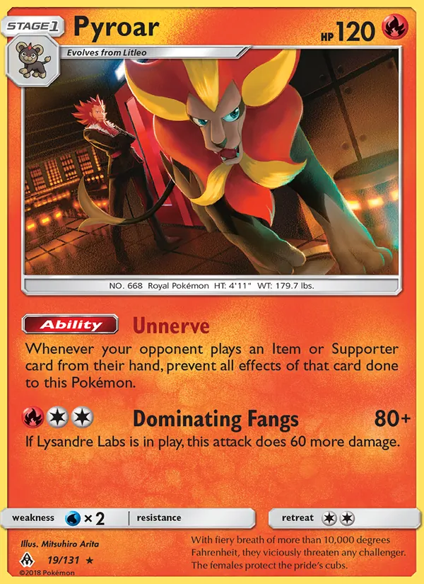Pyroar - Forbidden Light Pokemon Card