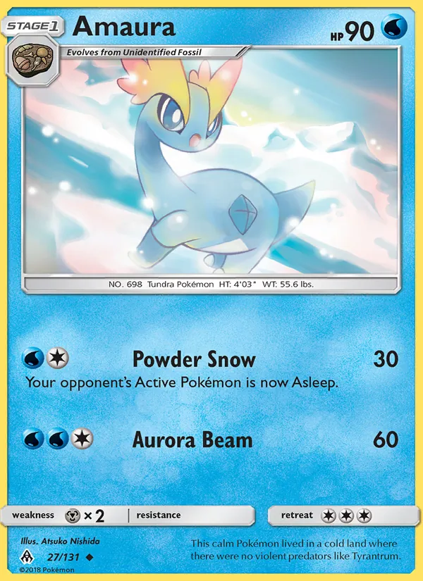 Amaura - Forbidden Light Pokemon Card