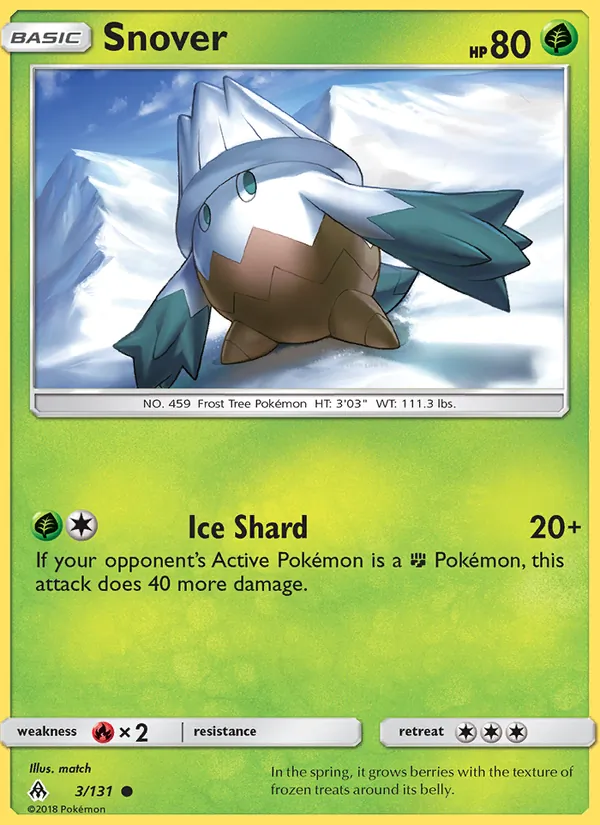 Snover - Forbidden Light Pokemon Card