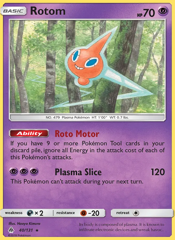 Rotom - Forbidden Light Pokemon Card