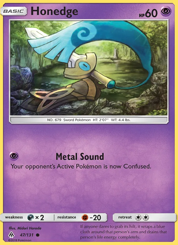 Honedge - Forbidden Light Pokemon Card