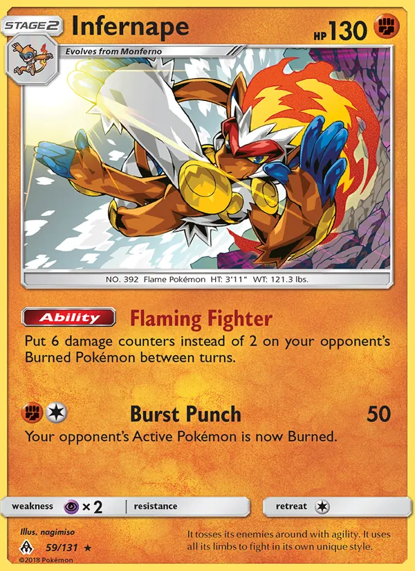 Infernape - Forbidden Light Pokemon Card