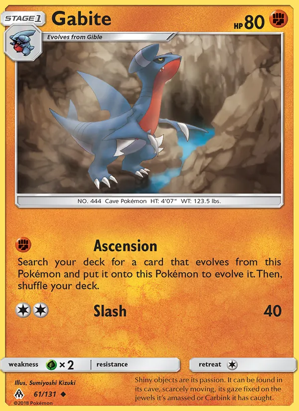 Gabite - Forbidden Light Pokemon Card