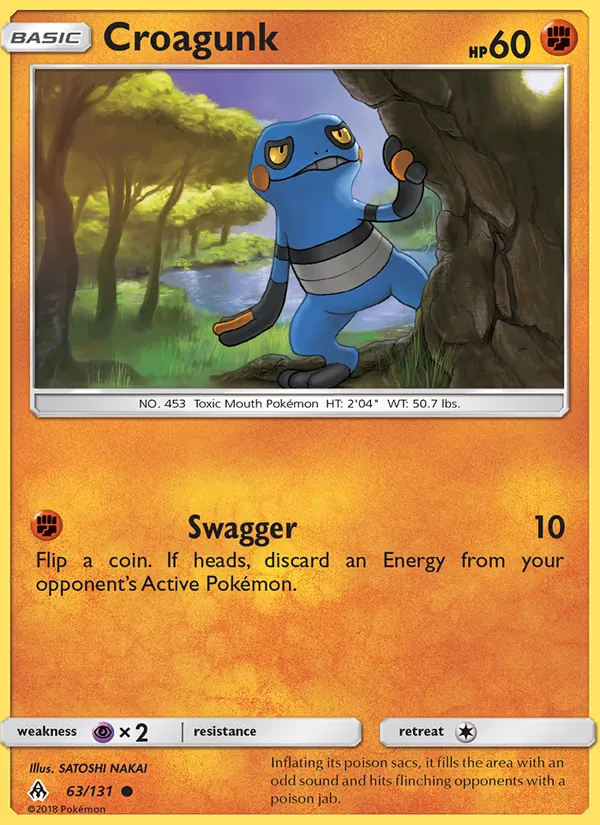 Croagunk - Forbidden Light Pokemon Card