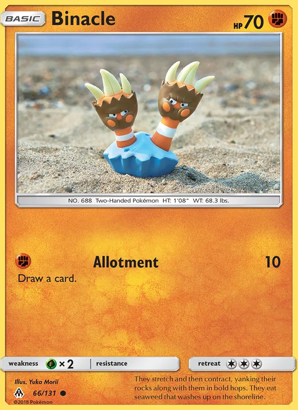Binacle - Forbidden Light Pokemon Card