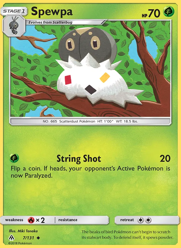 Spewpa - Forbidden Light Pokemon Card