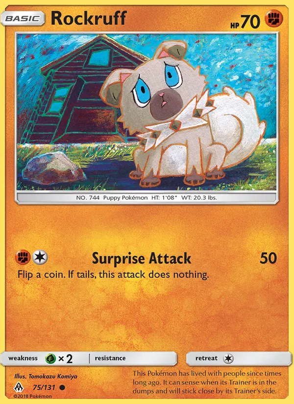 Rockruff - Forbidden Light Pokemon Card