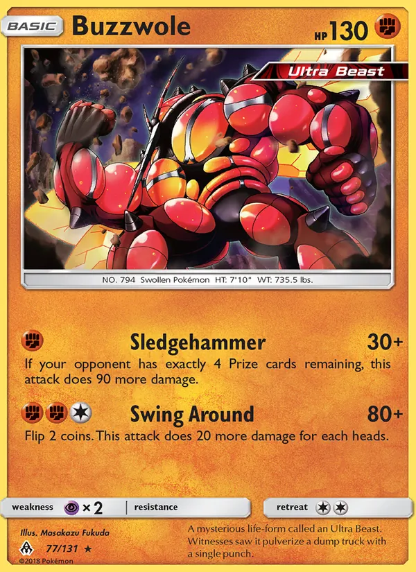 Buzzwole - Forbidden Light Pokemon Card