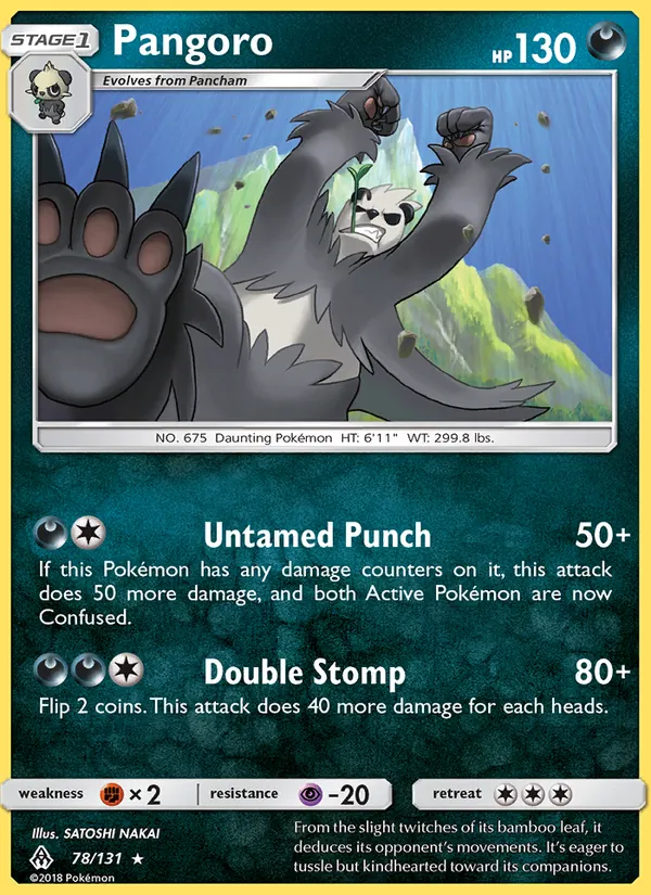 Pangoro - Forbidden Light Pokemon Card