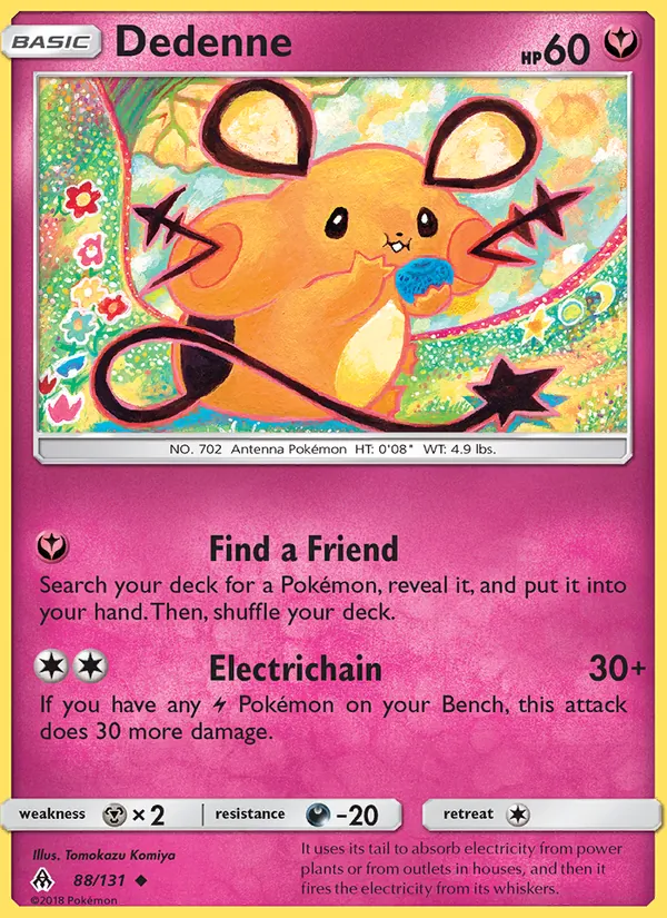 Dedenne - Forbidden Light Pokemon Card