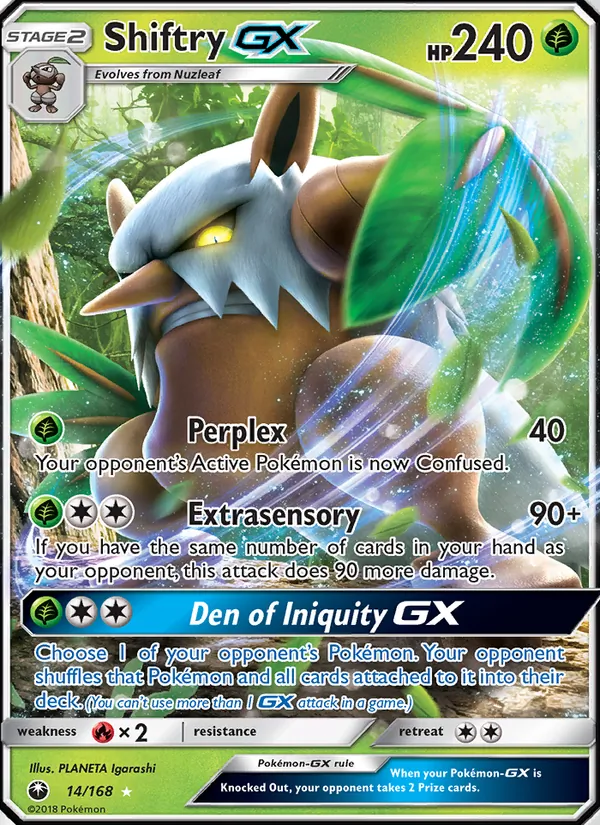 Shiftry GX - Celestial Storm Pokemon Card