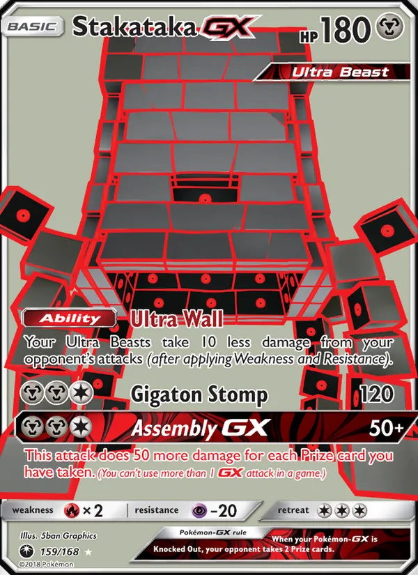 Stakataka GX - Celestial Storm Pokemon Card