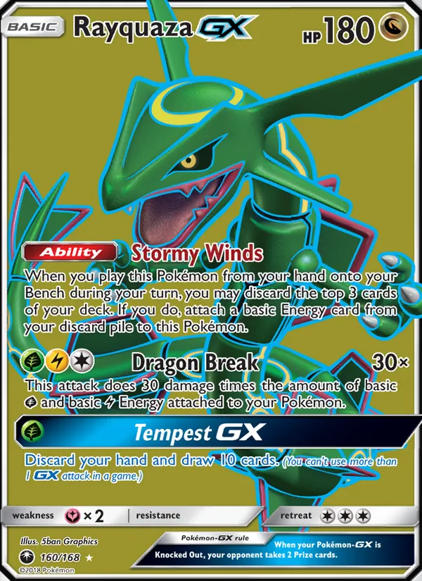 Rayquaza GX - Celestial Storm Pokemon Card