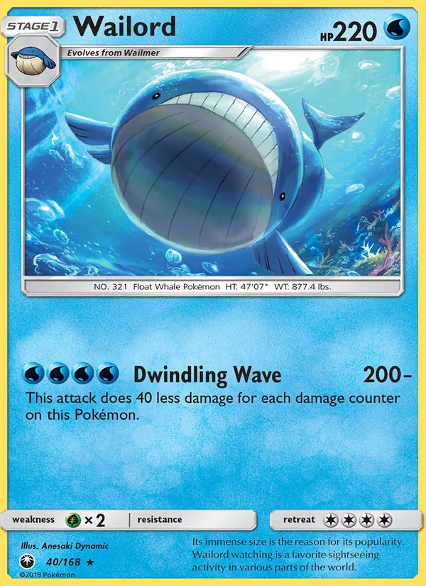 Wailord - Celestial Storm Pokemon Card