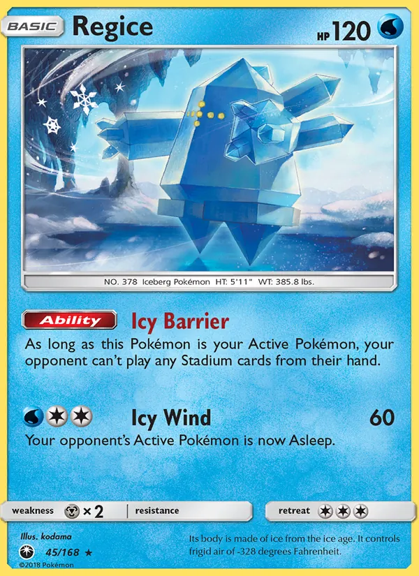 Regice - Celestial Storm Pokemon Card
