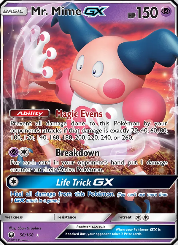 Mr. Mime GX - Celestial Storm Pokemon Card