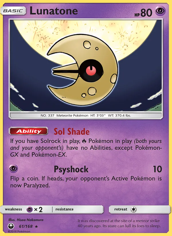 Lunatone - Celestial Storm Pokemon Card