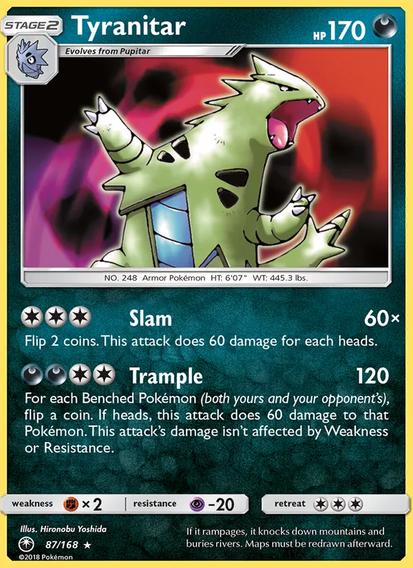 Tyranitar - Celestial Storm Pokemon Card