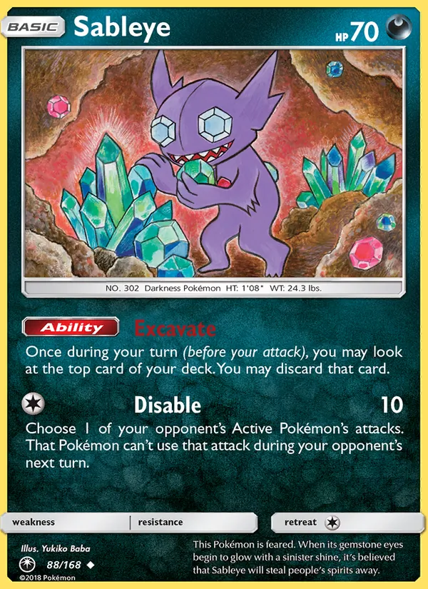 Sableye - Celestial Storm Pokemon Card