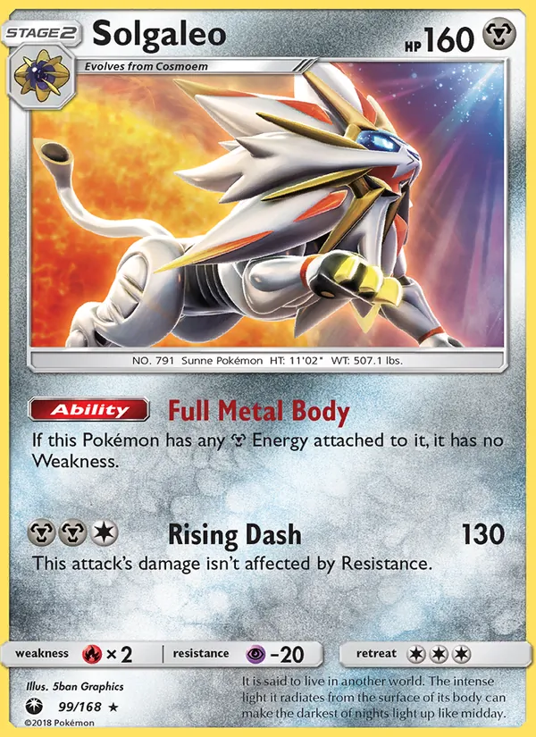 Solgaleo - Celestial Storm Pokemon Card