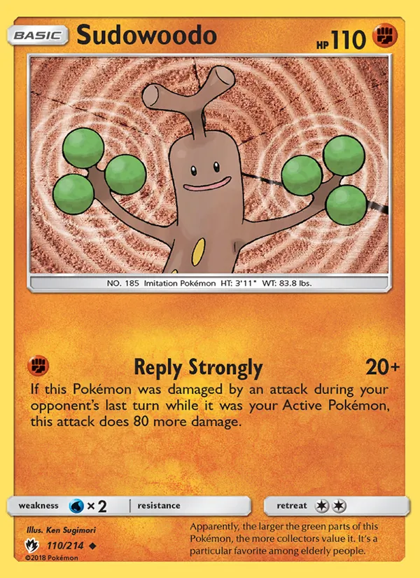 Sudowoodo - Lost Thunder Pokemon Card