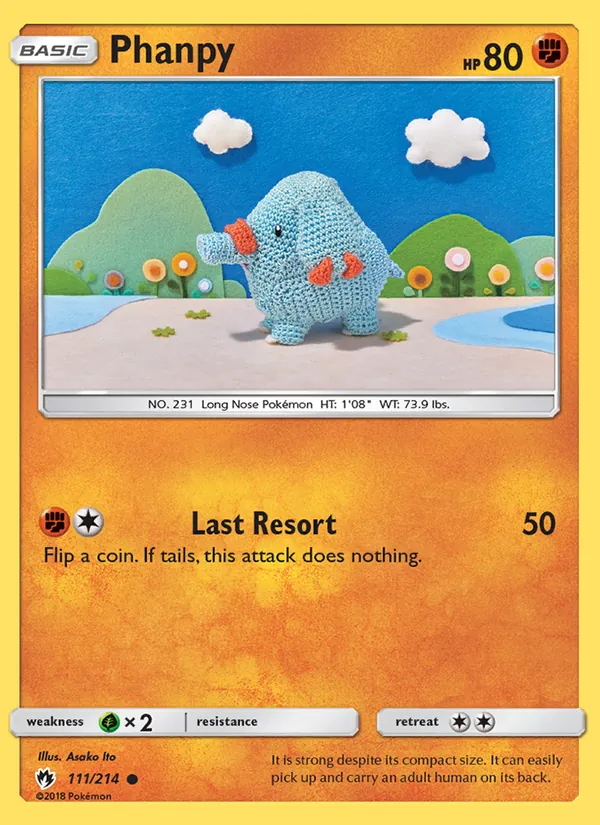 Phanpy - Lost Thunder Pokemon Card