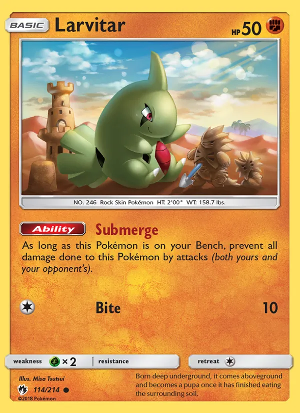 Larvitar - Lost Thunder Pokemon Card