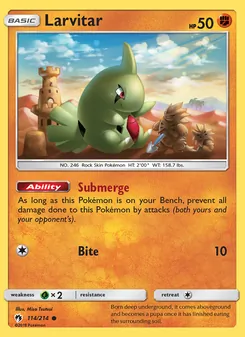 Larvitar - Lost Thunder