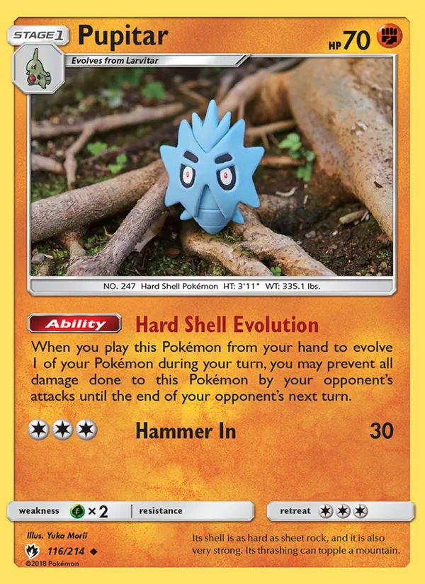 Pupitar - Lost Thunder Pokemon Card