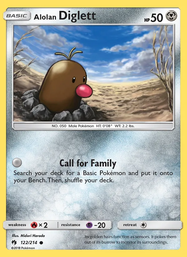 Alolan Diglett - Lost Thunder Pokemon Card