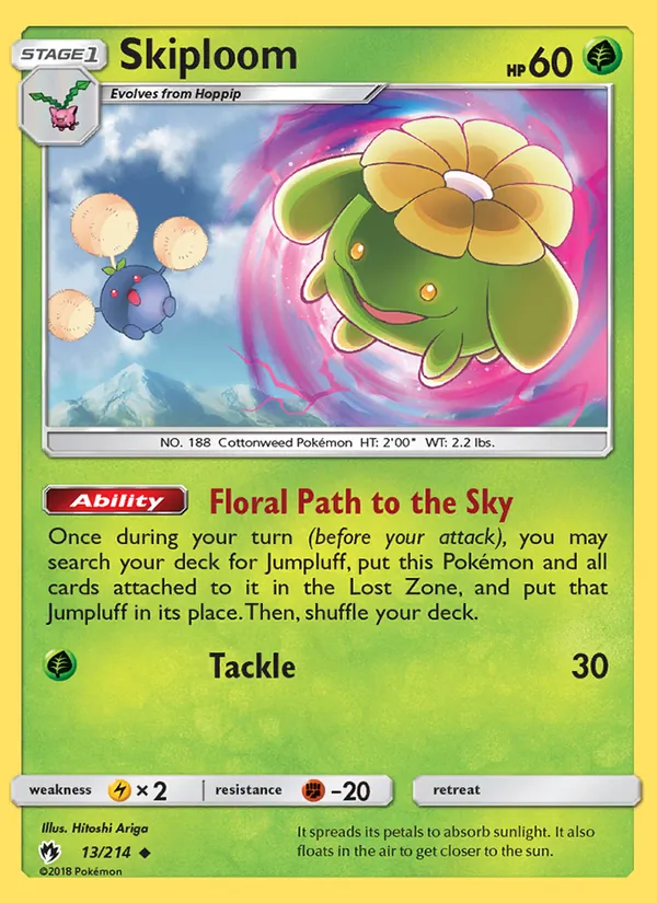 Skiploom - Lost Thunder Pokemon Card