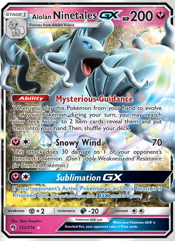 Alolan Ninetales GX - Lost Thunder Pokemon Card