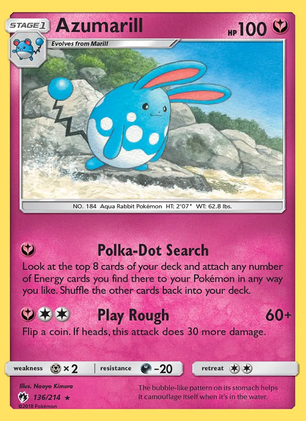 Azumarill - Lost Thunder Pokemon Card