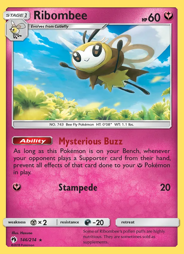 Ribombee - Lost Thunder Pokemon Card