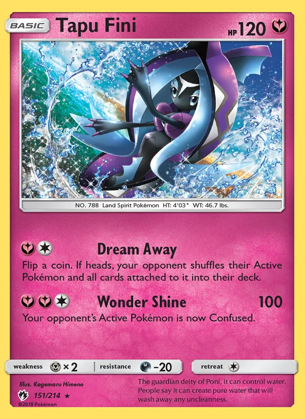 Tapu Fini - Lost Thunder Pokemon Card
