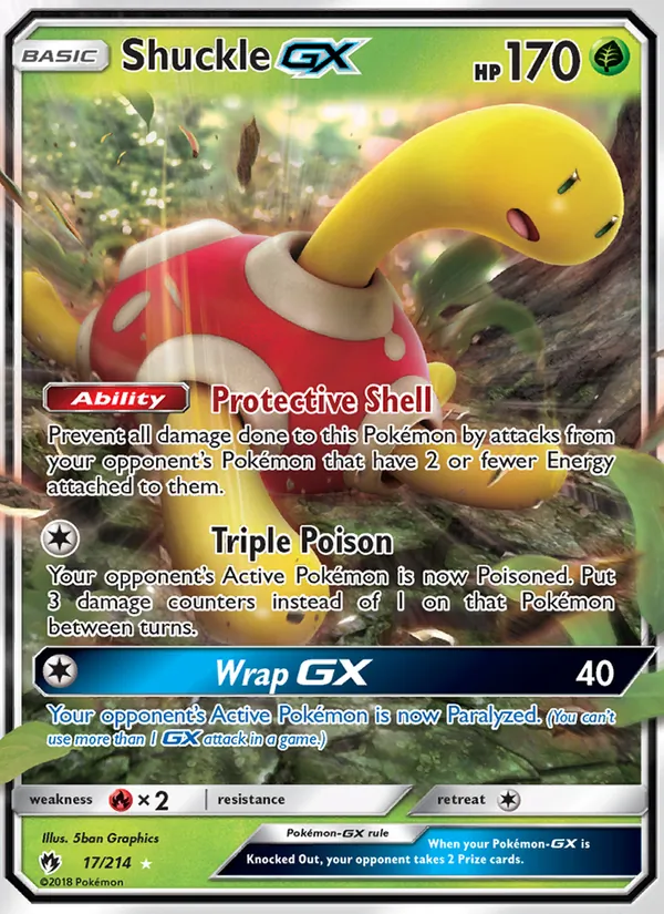 Shuckle GX - Lost Thunder Pokemon Card