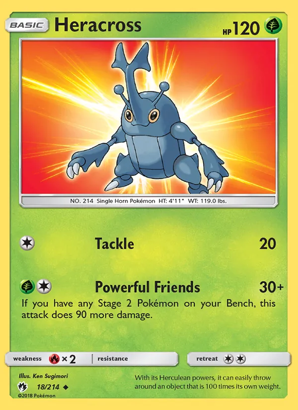 Heracross - Lost Thunder Pokemon Card