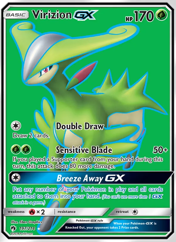 Virizion GX - Lost Thunder Pokemon Card