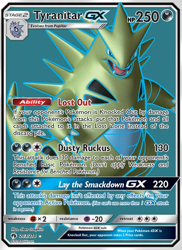 Tyranitar GX - Lost Thunder Pokemon Card