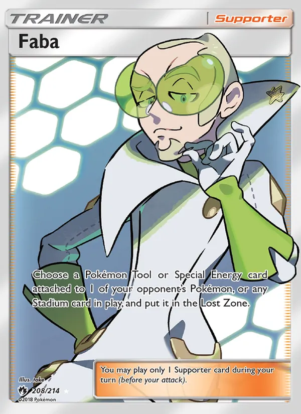 Faba - Lost Thunder Pokemon Card