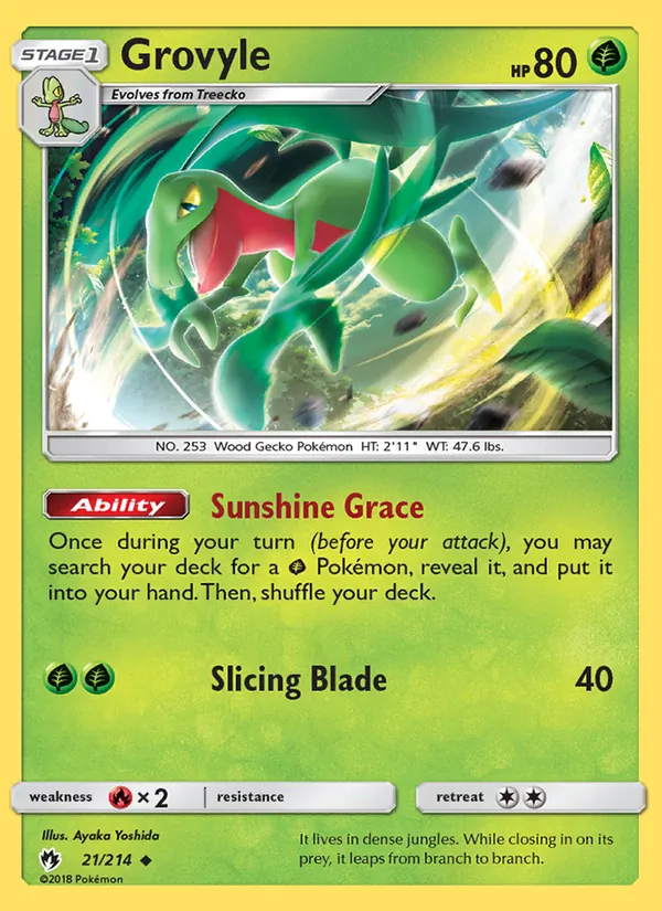 Grovyle - Lost Thunder Pokemon Card