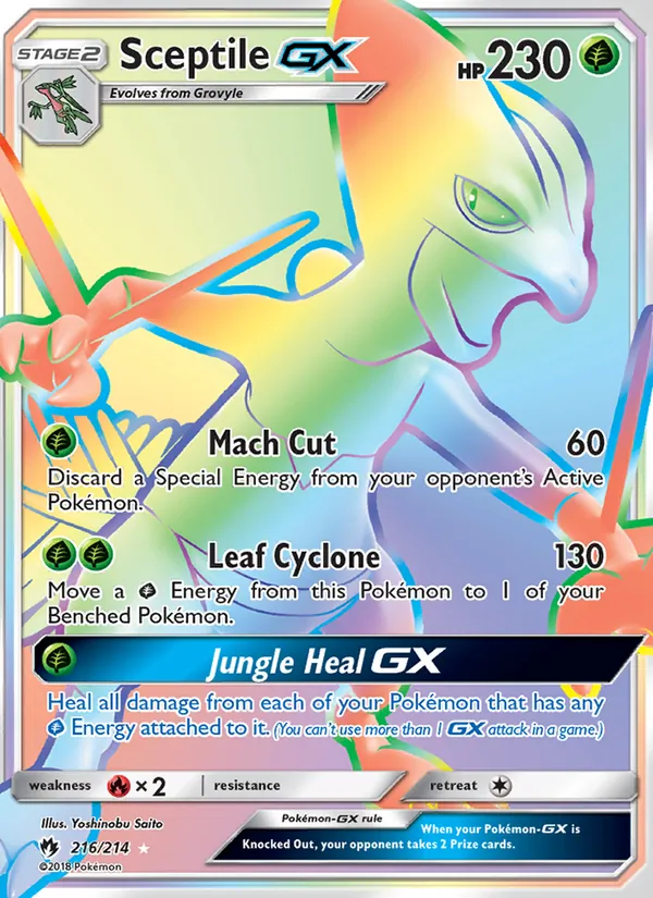 Sceptile GX - Lost Thunder Pokemon Card
