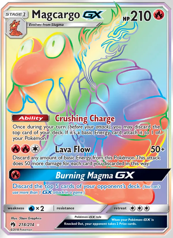 Magcargo GX - Lost Thunder Pokemon Card