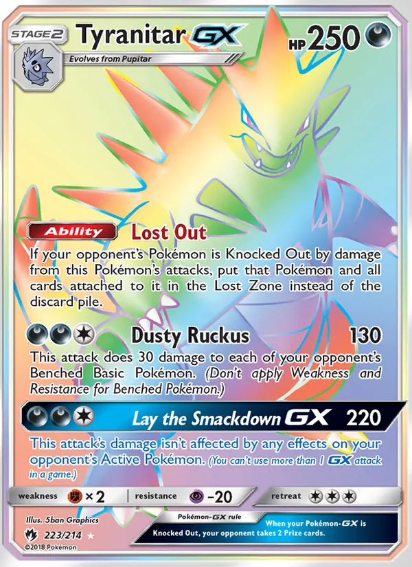 Tyranitar GX - Lost Thunder Pokemon Card