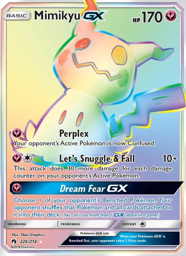 Mimikyu GX - Lost Thunder Pokemon Card